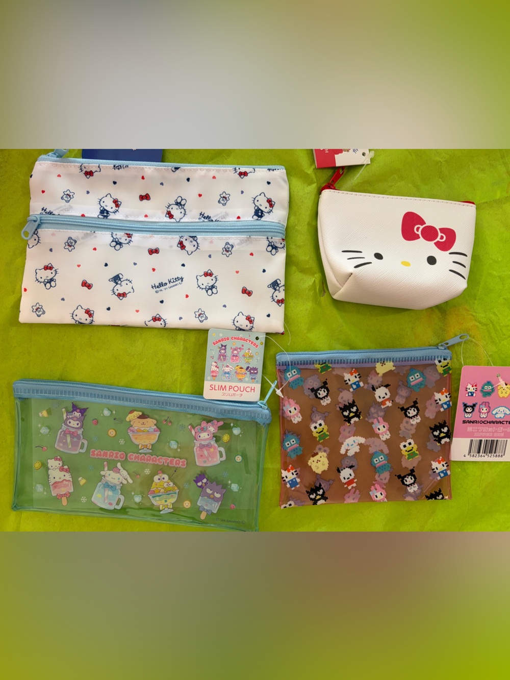 Sanrio Hello Kitty Sanrio Characters Pouches Cosmetic Pencil Pouch Bag Set of 4